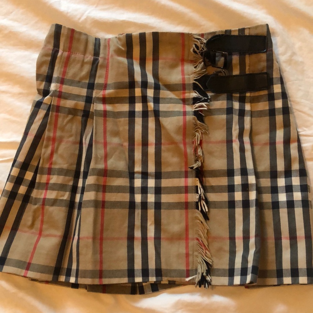 Burberry  children nova check pleated skirt